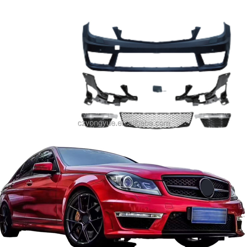 Car Bumpers Facelift C63 AMG Black Series Front Bumper Set for Mercedes Benz C Class W204 C200 C250 C300 C220 2011 2012 - 2014