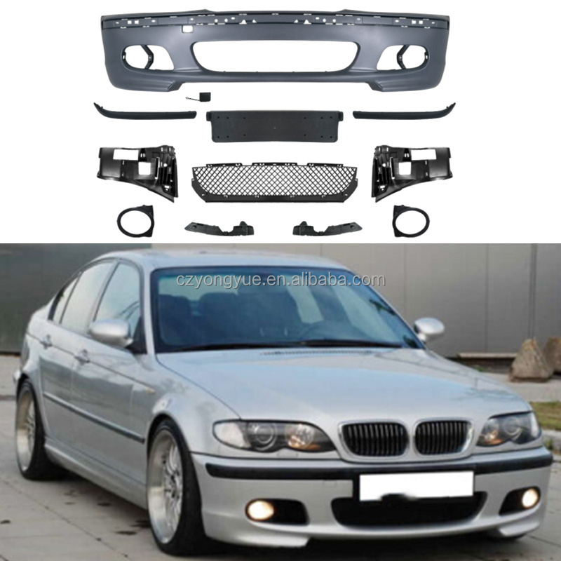 Car Front Bumper Wide GTR Bodykit M Tech Wide Facelift Mtech Body Kit for BMW 3 Series E46 Coupe 318i 325i 320d 330xi 1998-2006