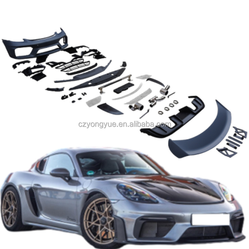 GT4RS Bodykit Front Rear Bumper Upgrade GT4 RS Facelift Conversion Body Kit for Porsche 718 Boxster Cayman 2018 2016-2024