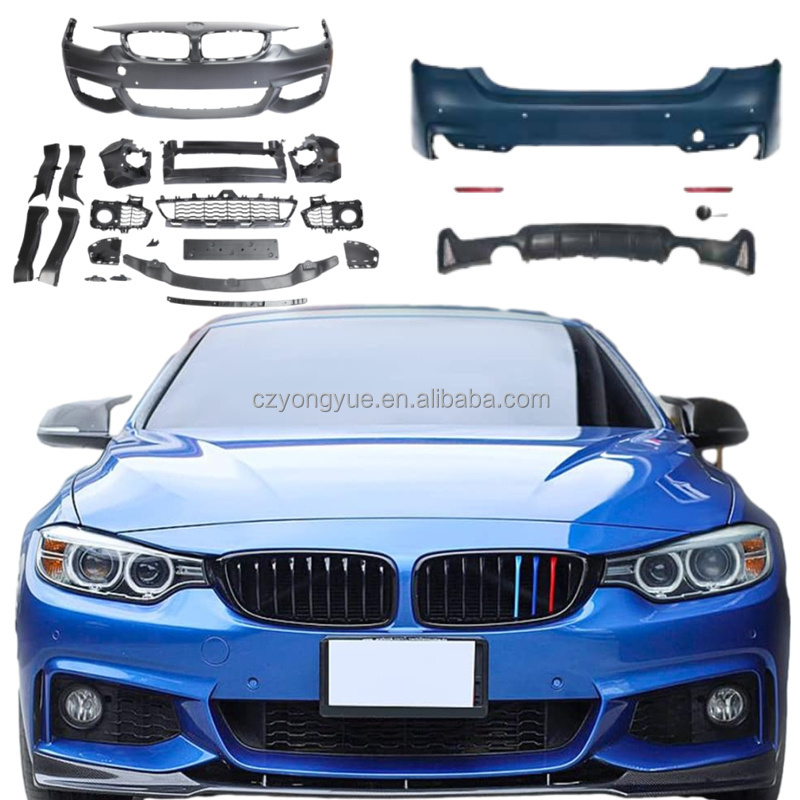 Carbon Fiber M Performance Sport Msport Bodykit Gloss Black M Tech Body Kit for BMW 4 Series F32 F36 Gran Coupe 420 2014-201