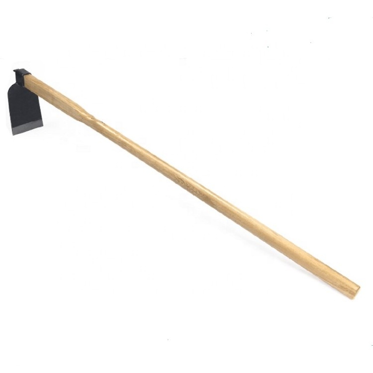 Chinese factory long wood handle shovel shaped garden hand hoes