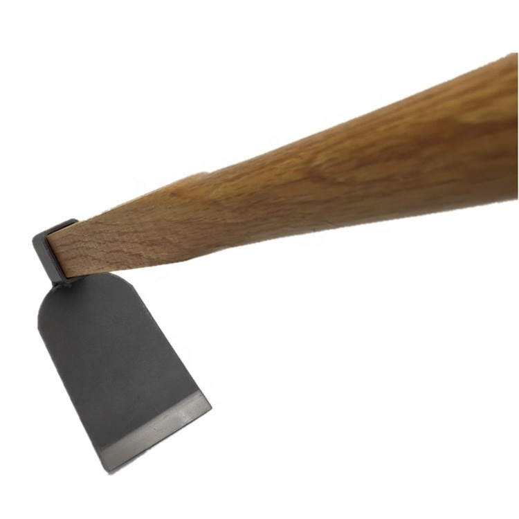 Chinese factory long wood handle shovel shaped garden hand hoes