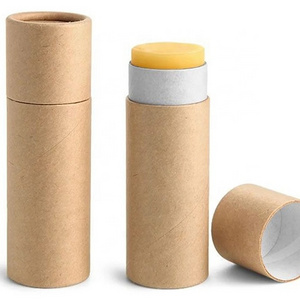 Recyclable Paper Tube Packaging for Natural Deodorant Kraft Cardboard push-up Tube Packaging for Lip balm&body balm lipsticks