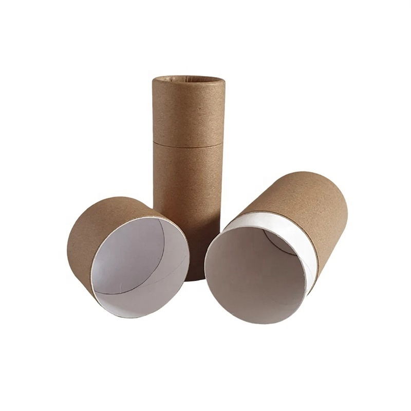 Recyclable Paper Tube Packaging for Natural Deodorant Kraft Cardboard push-up Tube Packaging for Lip balm&body balm lipsticks