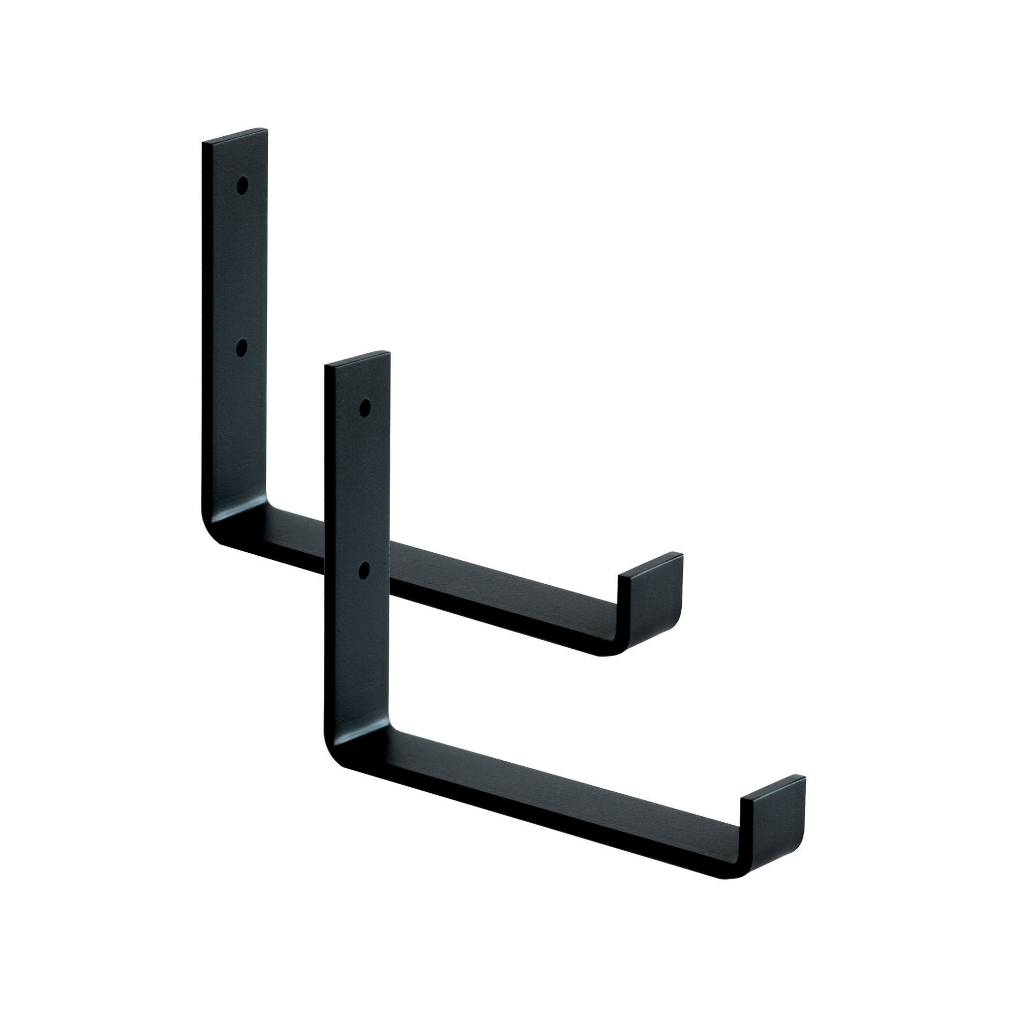 Heavy Duty L Shape Diy Open Shelving Hardware Metal Scaffold Black Wall Floating Bracket