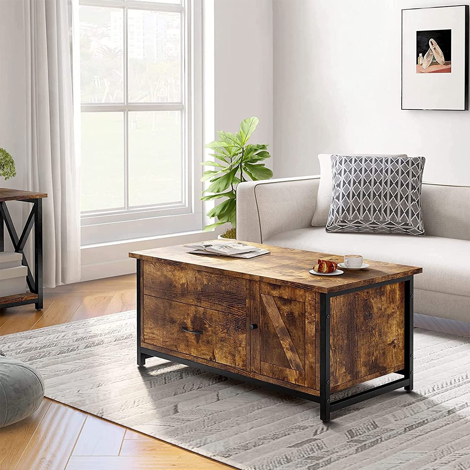 Best-Selling Simple Brown Coffee Table Set And Coffee Table