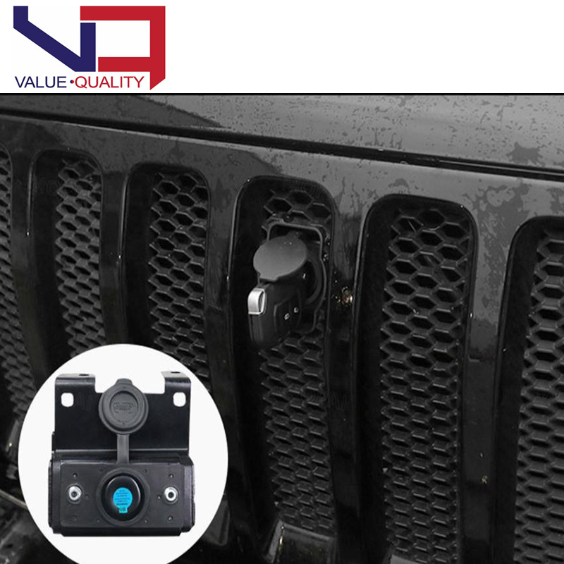 Security Lock Cover Hood Latch Catch Kit  Assembly Grills With Key For Jeep Wrangler JL 2018-2020