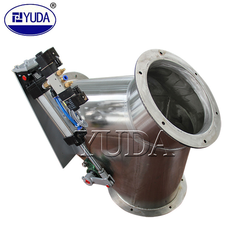 YUDA 3 Way Diverter Valve For Powder Valve Diverting 3 Way Stainless Steel Two Way Diverter Valve