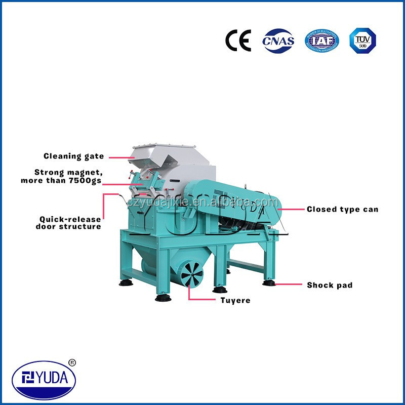 YUDA Multi-Purpose Wood Sawdust Rice Husk Grinding Hammer Mill Crusher Machine