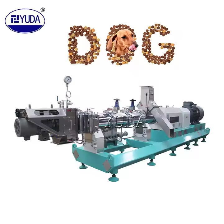 YUDA 100-2000kg/h extruder pet dog food processing line animal feed food extruder pet food production line