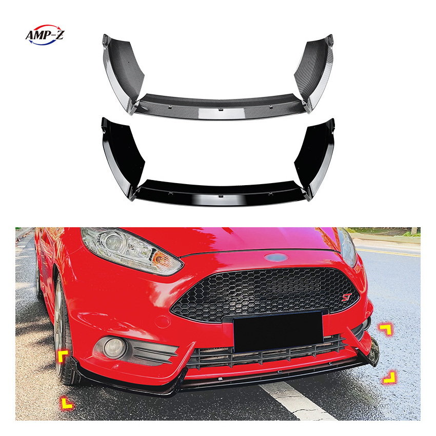 AMP-Z Hot Sale High Quality Car Accessories Plastic Material Front Bumper Lip For Ford Fiesta MK6 ST 2012-2017