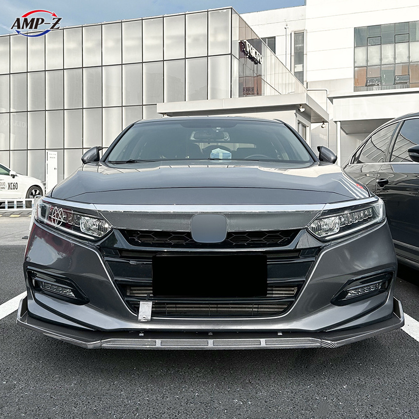 AMP-Z Hot Sale Factory Price High Quality Gloss Black Front Bumper Lip Splitter For Honda Accord 2018-2021