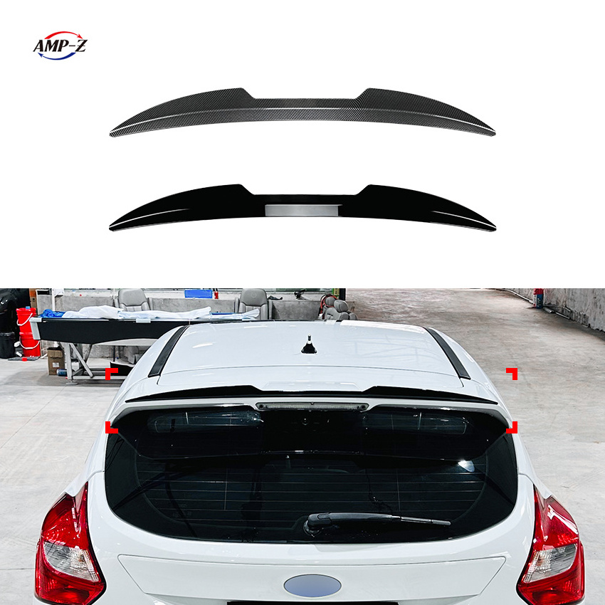 AMP-Z Hot Sale Factory Directly Sale Gloss Black ABS Material Rear Roof Spoiler For Ford Focus MK3 ST-Line ST 2011-2017