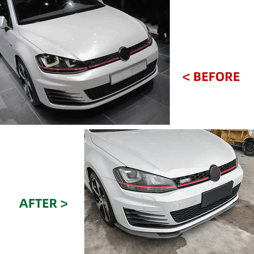 AMP-Z Factory Design Automotive Parts Front Bumper Lip For VW GOLF MK7 GTI R line 2013-2016 Car Accessories