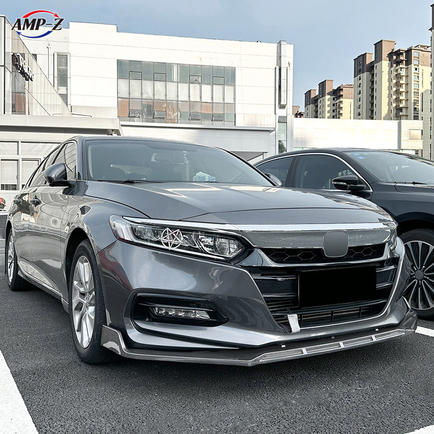 AMP-Z Hot Sale Factory Price High Quality Gloss Black Front Bumper Lip Splitter For Honda Accord 2018-2021