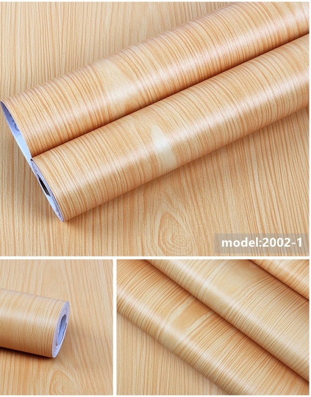 0.45x10m Peel and Sticker Wood Grain 3d Self-adhesive PVC Wallpaper Wall Stickers Home Decoration Waterproof Modern