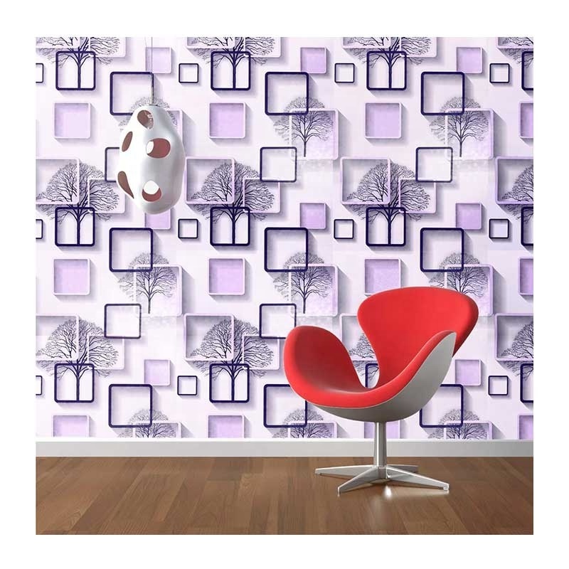 Removable Self Adhesive Wall Paper for Living Room Wallpaper Flower Waterproof Stickers Modern Peel and Stick PVC 3D Surface