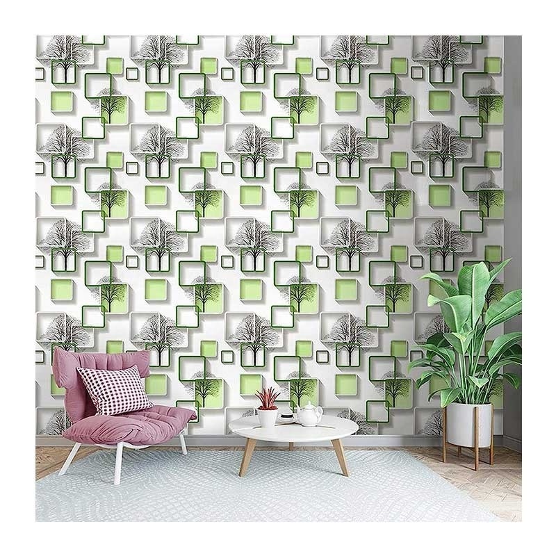 Removable Self Adhesive Wall Paper for Living Room Wallpaper Flower Waterproof Stickers Modern Peel and Stick PVC 3D Surface