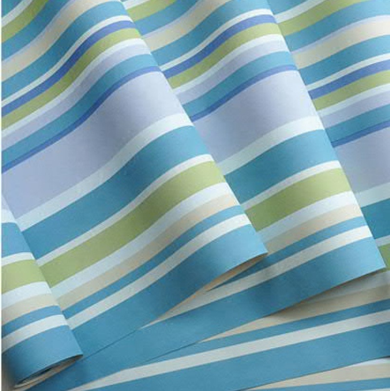 Baby light blue and white yellow striped wallpaper modern images dector