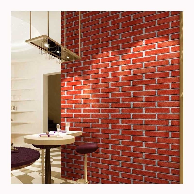 High Quality Black Brick Vinyl Wallpaper 3D Roll Wall covering