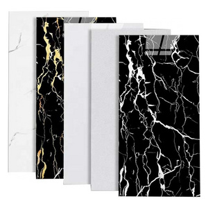 Waterproof Wall Foam Tile Black and White Marble Peel and Stick Wall Tile Sticker Bathroom Modern Home Decoration Wall Stickers