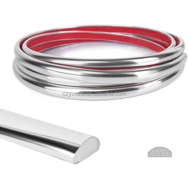 Peel and Stick Pre Glue Design Metal PVC Glossy Edge Banding Adhesives Wall Decorative Strip Trim for Ceiling Wardrobe, Auto Car