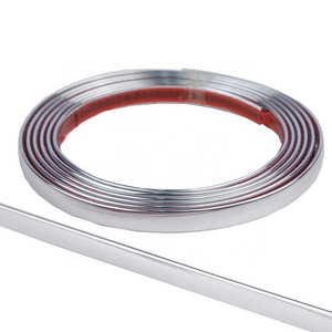 Peel and Stick Flexible PVC Material Cabinet Edge Trim Car Chrome Wheel Decorative Trim Moulding Strip Sticker Long Line