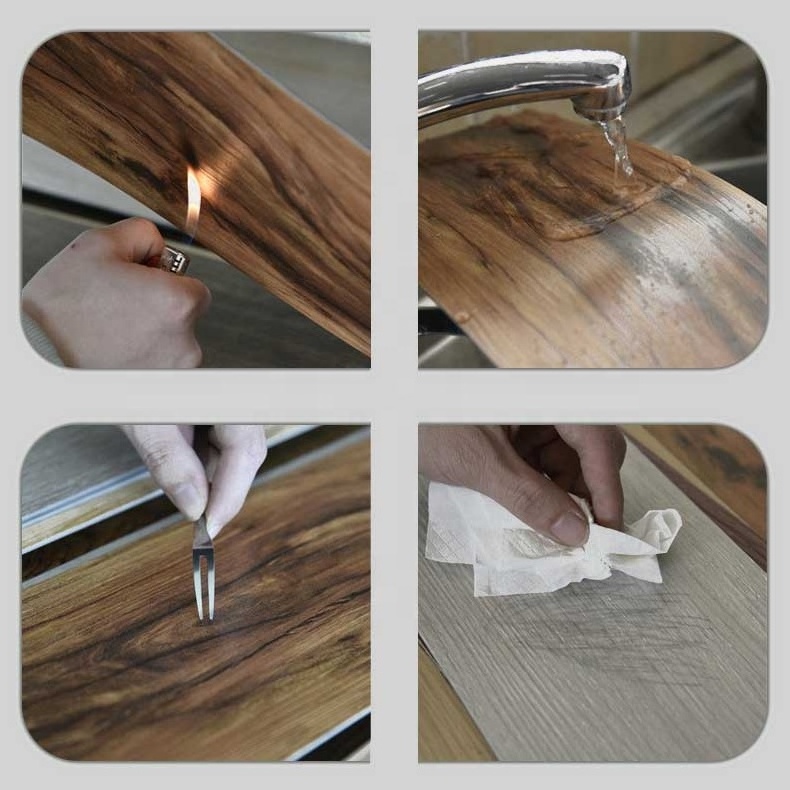 Peel and Stick Wood Luxury Vinyl Floor Stickers Self Adhesive Waterproof 3D Modern Tile Flooring Sticker