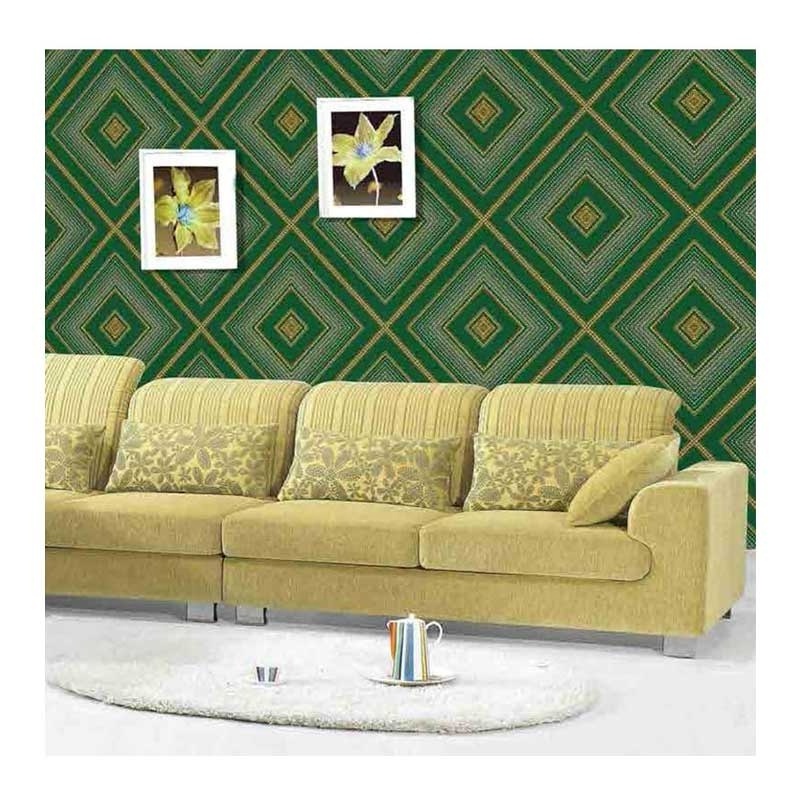 5D Modern Yellow And Black Diamond Design Ktv Commercial Decorative Vinyl Wall Covering Pvc Wallpaper