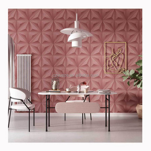 Modern Pink Abstract 3D Vinyl Coated Wallpapers Roll Packing