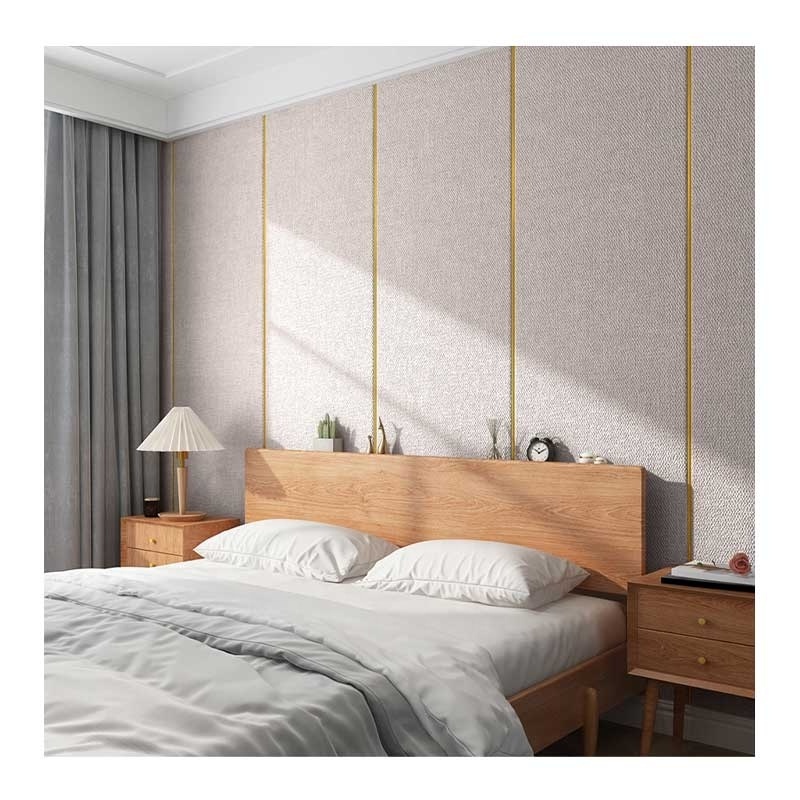 Fabric Textured Foam Other Wallpaper/wall Panels Sticker Peel and Stick Linen Modern Waterproof Bedroom Wall Covering Panels