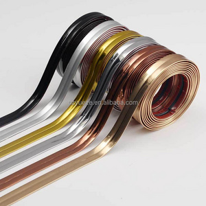 Plastic Self Adhesive Metal Alike PVC Flexible Wall Edge Corner Guards Protectors Decorative Table Protective Strip Trim