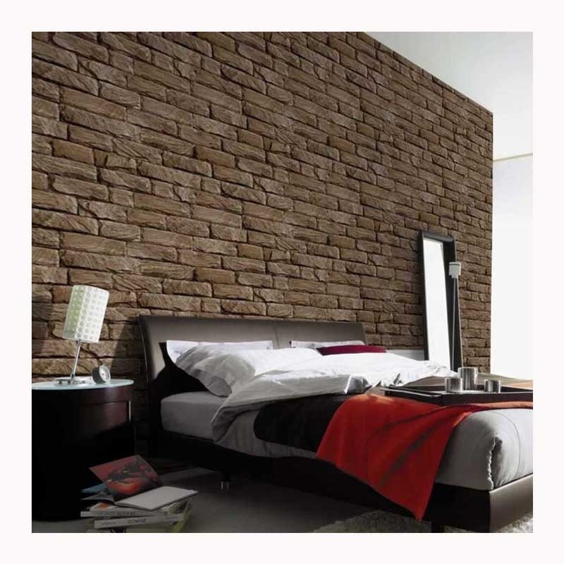 High Quality Black Brick Vinyl Wallpaper 3D Roll Wall covering