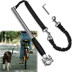 Retractable Bicycle Dog Leash, Hands Free Bike Leash for Pet Dogs, Safety Dog Bike Leash Fit for Outdoor Exercise