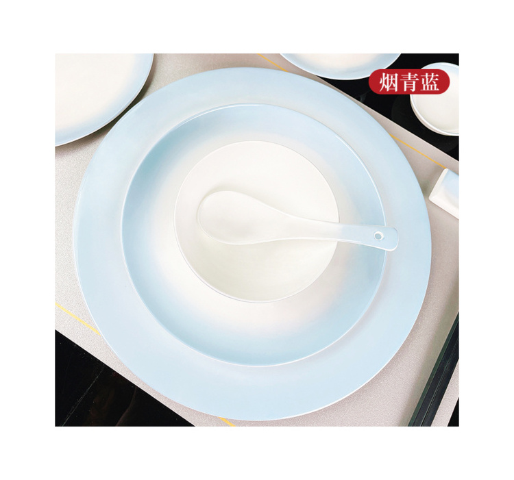 Ceramic Dinner Plates Set Dishes Plates Wholesale Fine Bone China Dinnerware Set High Quality Gold Rim Bone China Tableware