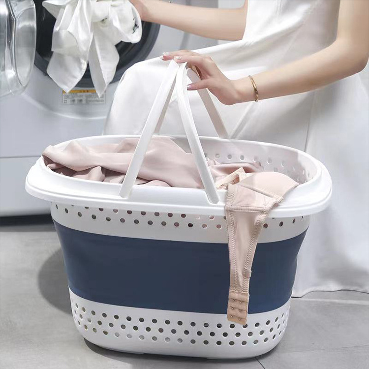 Multi-Functional Folding Laundry Basket Collapsible Plastic Foldable Laundry Basket Plastic Basket