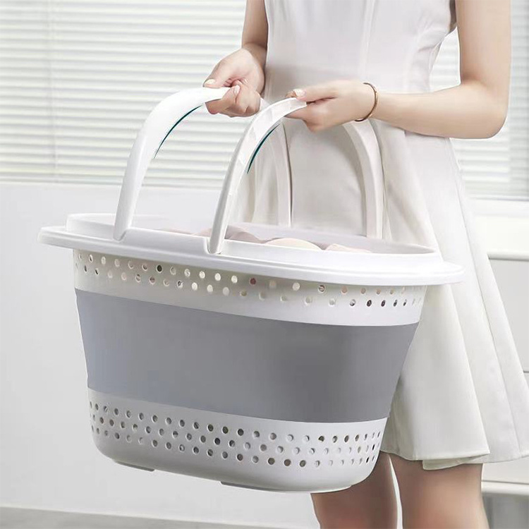 Multi-Functional Folding Laundry Basket Collapsible Plastic Foldable Laundry Basket Plastic Basket