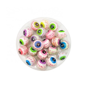 Wholesale Mini Sweet Round Fruity Jam Filled Soft Candy Christmas Gummy Eyeballs Candy