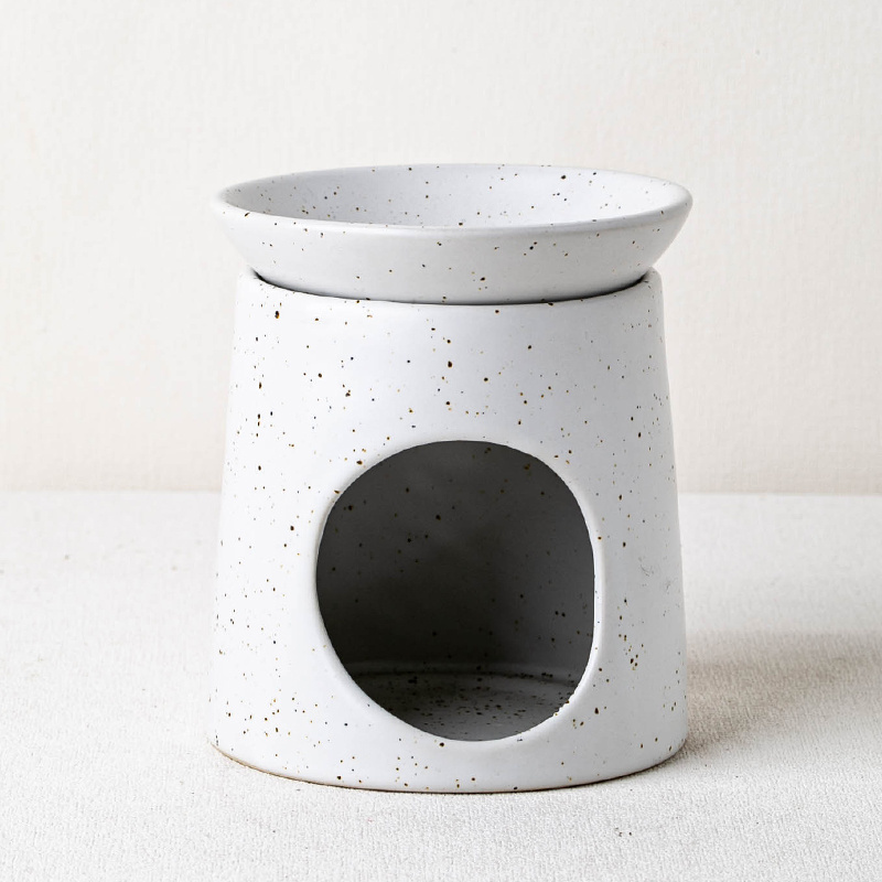 YUANWANG Dot Terrazzo Pattern Wax Melt Warmer Home Decor Candle Holder Ceramic Essential Oil Burner