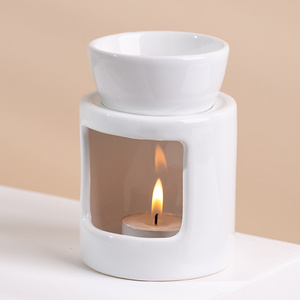 YUANWANG White Aroma Essential Fragrance Aromather Wax Melt Tealight Candle Warmer Ceramic Tart Oil Burner