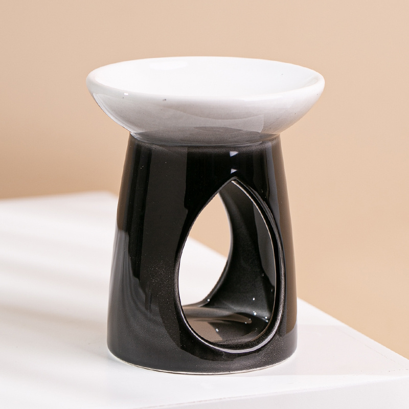 YUANWANG OEM/ODM White Black Ceramic Wax Melt Warmer Candle Warmer Bulk Incense Porcelain Oil Burner