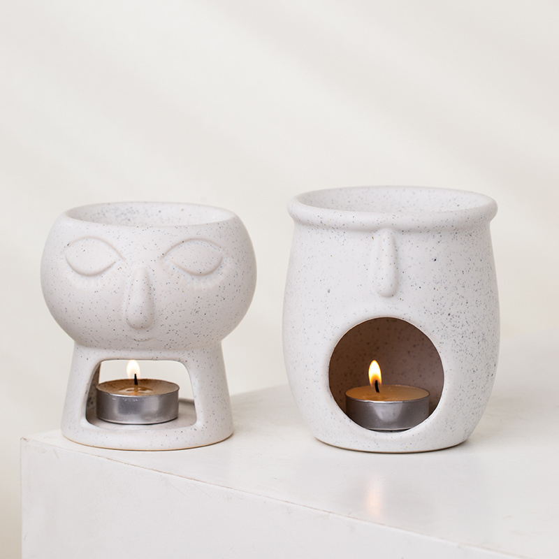 YUANWANG Nordic Ceramic Oil Burners  Porcelain Candle Wax Warmer Aroma Oil Burner Fragrance Burners