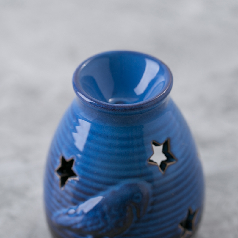 YUANWANG Hollow Out Stars Ceramic Incense Burner For Fragrance Oil Scented Wax Melts Burner Holder