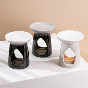 YUANWANG OEM/ODM White Black Ceramic Wax Melt Warmer Candle Warmer Bulk Incense Porcelain Oil Burner