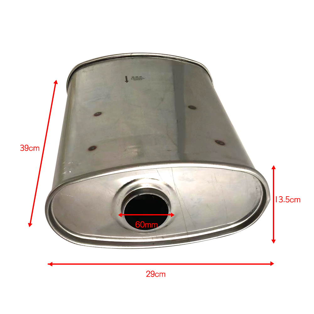 High Performance Stainless Steel exhaust Oval Muffler silencer Exhaust Tail Muffler