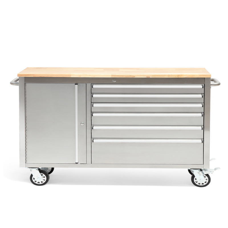 hot sale 48 Inch Stainless Steel Rolling Tool Cabinet Tool Chest on wheels toolbox trolley