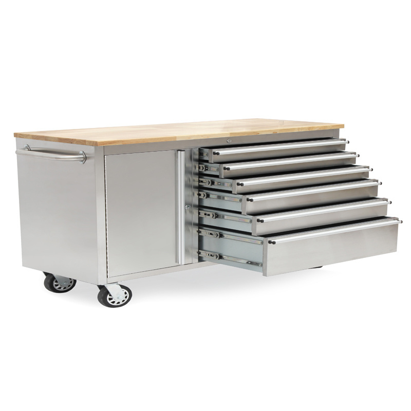 hot sale 48 Inch Stainless Steel Rolling Tool Cabinet Tool Chest on wheels toolbox trolley