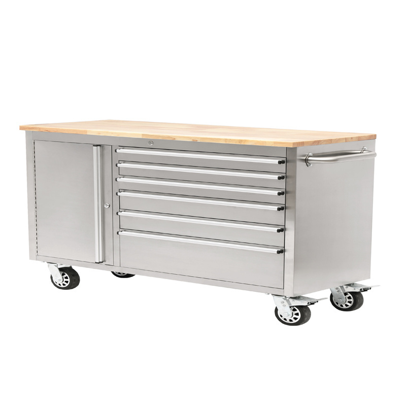 hot sale 48 Inch Stainless Steel Rolling Tool Cabinet Tool Chest on wheels toolbox trolley