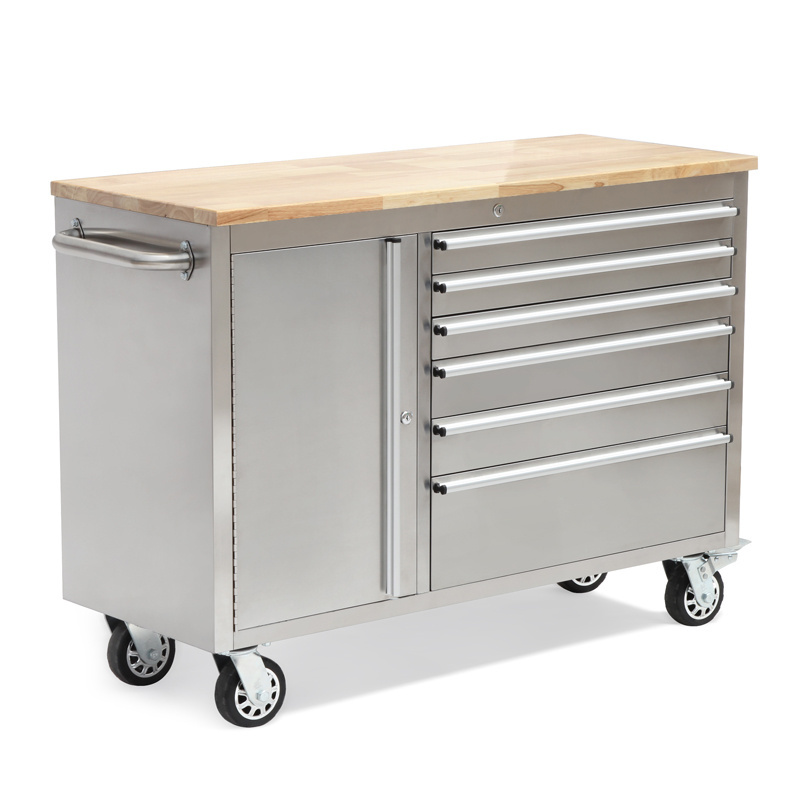 hot sale 48 Inch Stainless Steel Rolling Tool Cabinet Tool Chest on wheels toolbox trolley