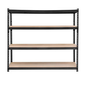 4 Tier Boltless metal garage storage shelves with MDF decking and  Adjustable  Shelves for Garage Storage Heavy Duty Shelving